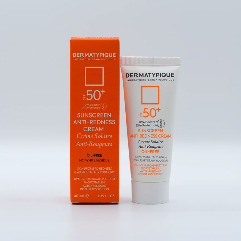 ضدآفتاب پوست قرمز و حساس +SPF50 درماتیپیک 40 میل