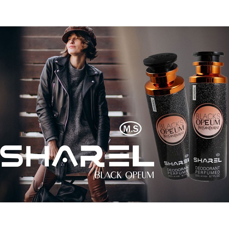 اسپری دئودورانت زنانه شارل مدل BLACKS OPEUM