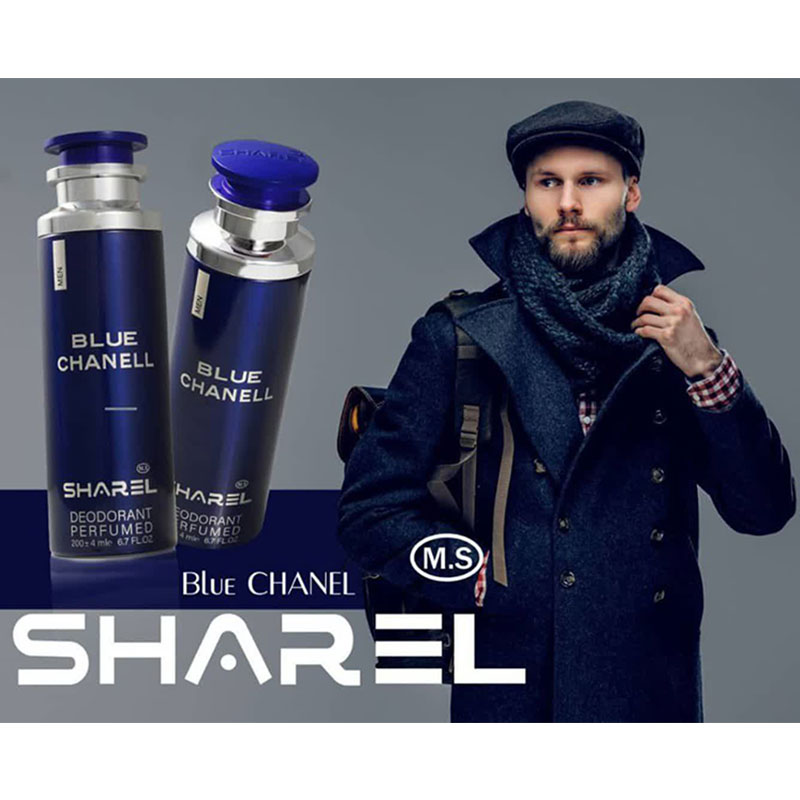 اسپری دئودورانت مردانه شارل مدل BLUE CHANELL